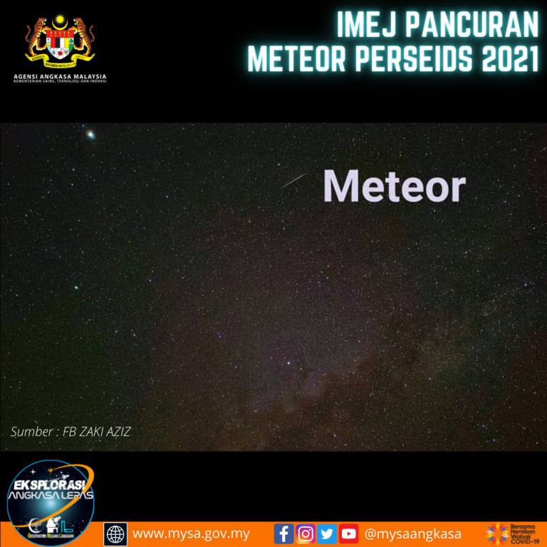 Imej Pancuran Meteor Perseids