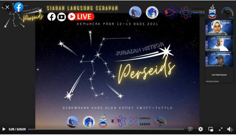 Live Cerapan Meteor Perseids 2021