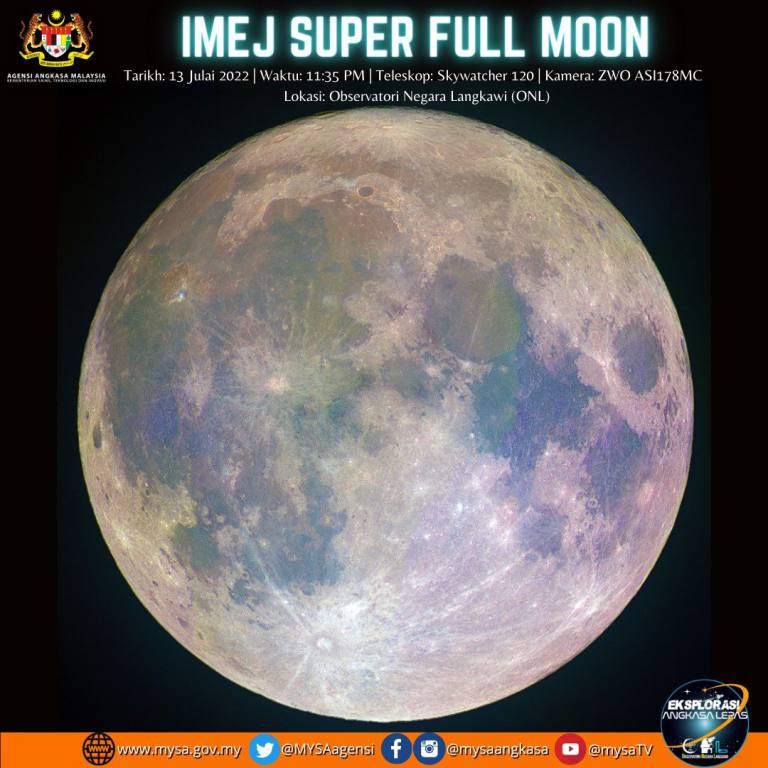 Imej Super Full Moon 13 Julai 2022