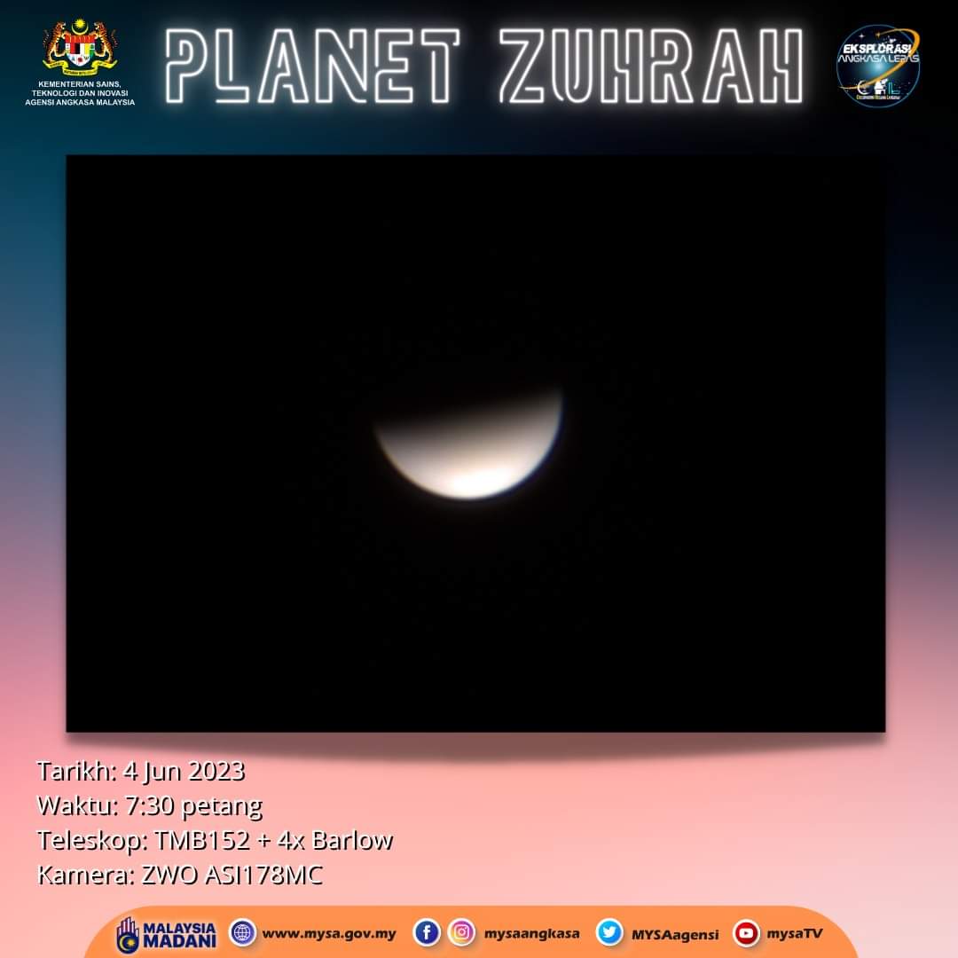 Planet Zuhrah 4 Jun 2023