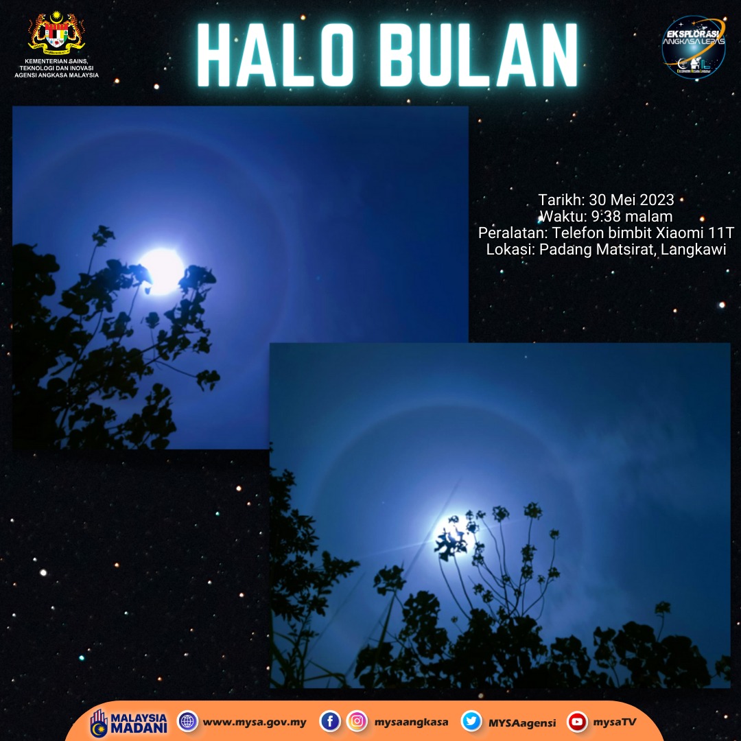 Fenomena Halo Bulan 30 MEI 2023