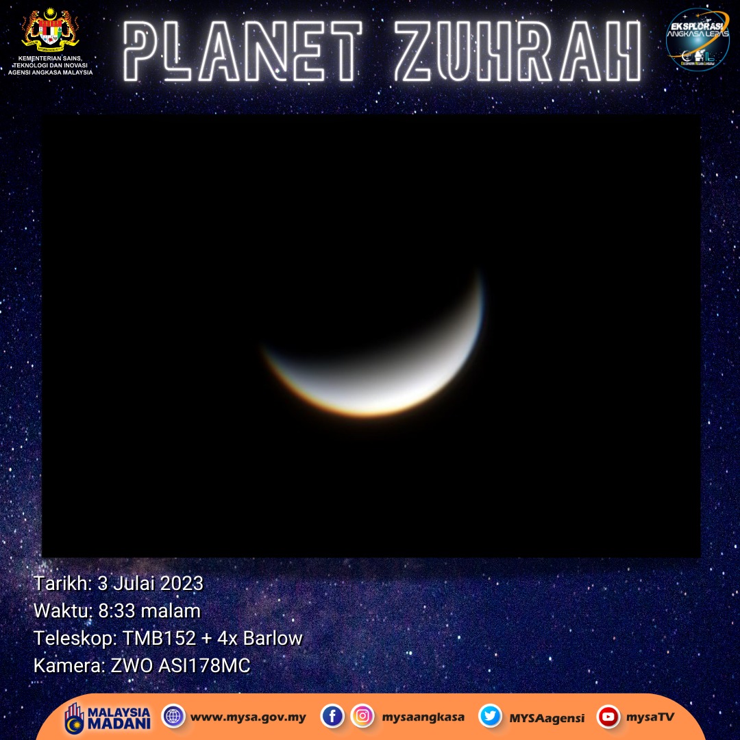 Planet Zuhrah 3 Julai 2023