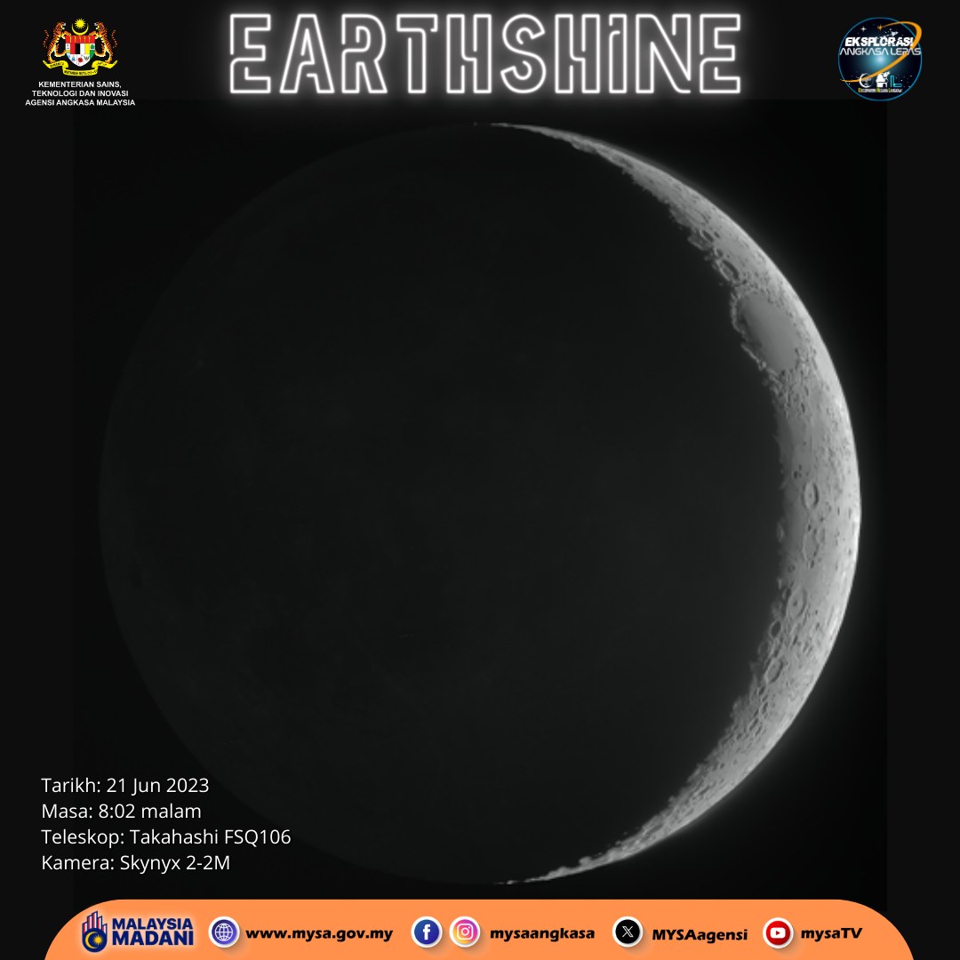 EARTHSHINE 21 JUN 2023