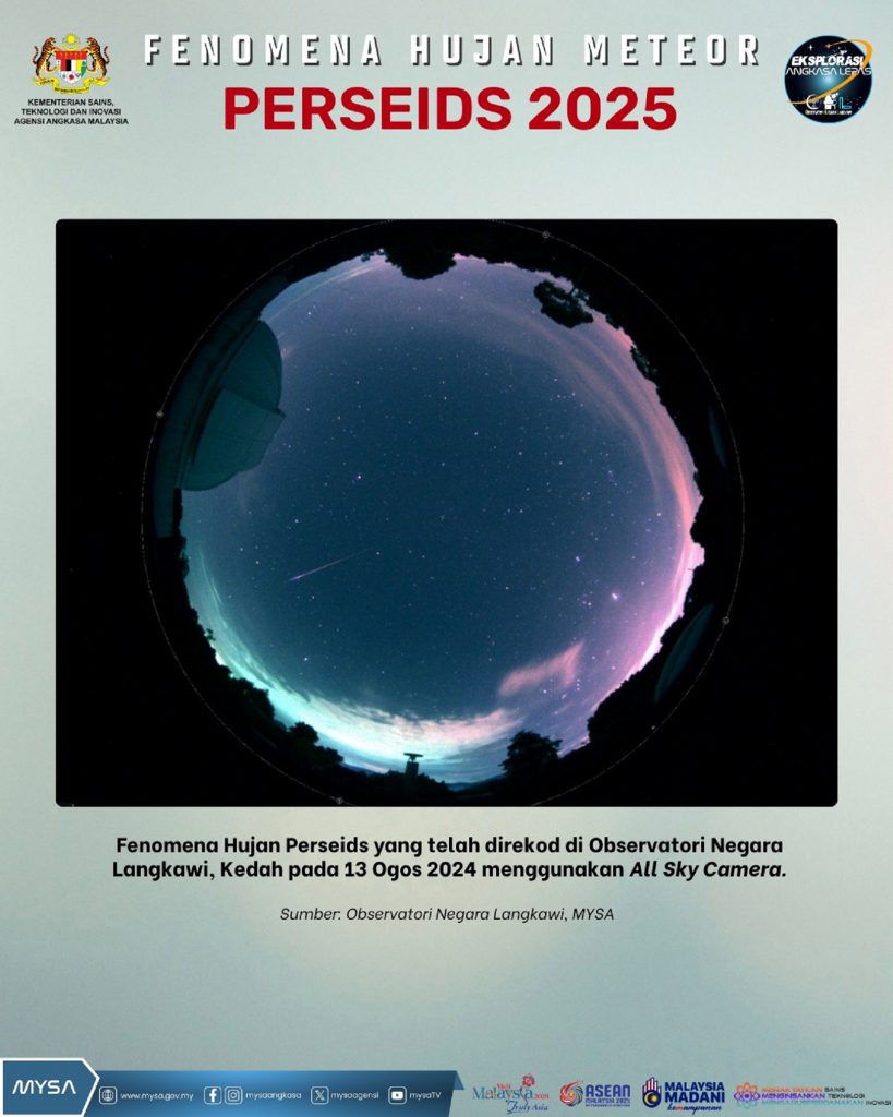 KEMUNCAK FENOMENA HUJAN METEOR PERSEIDS PADA 12 OGOS 2025