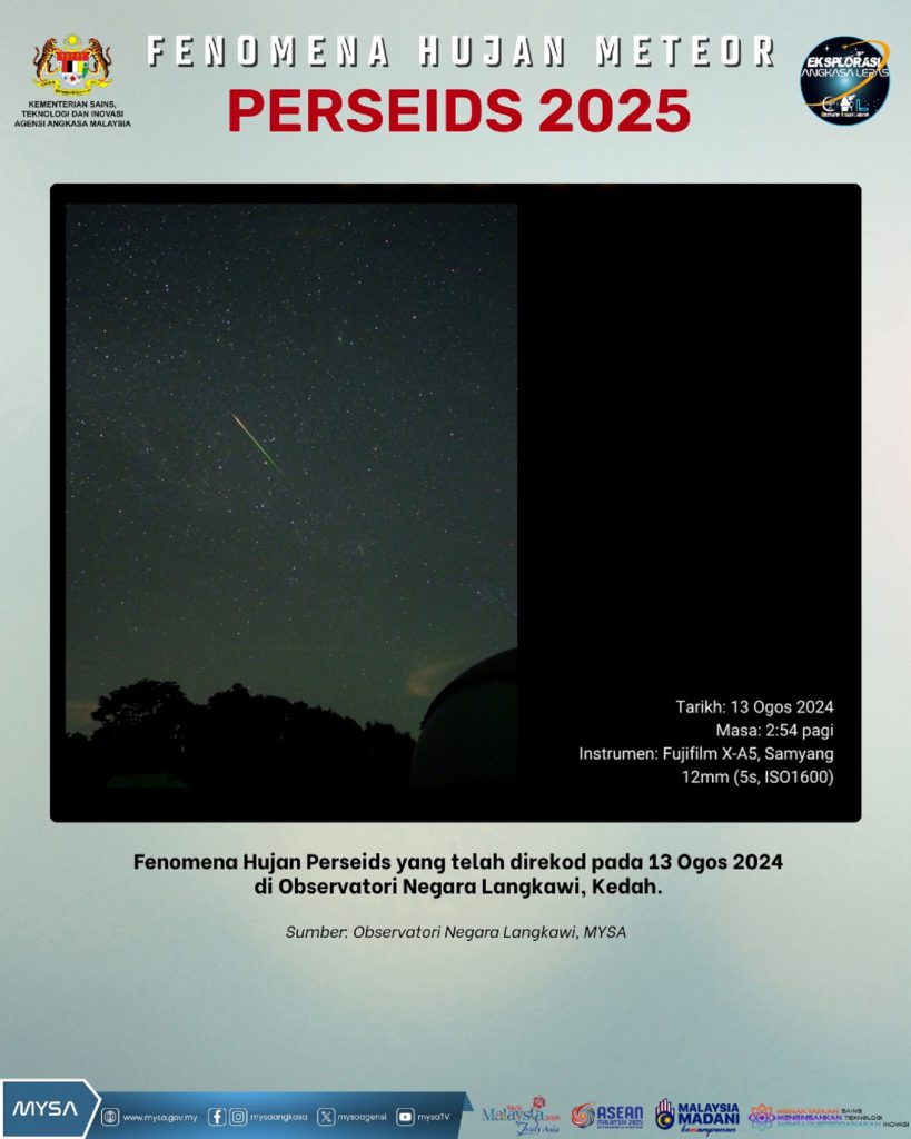 KEMUNCAK FENOMENA HUJAN METEOR PERSEIDS PADA 12 OGOS 2025