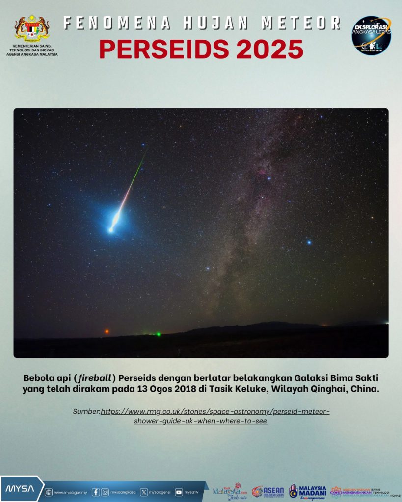 KEMUNCAK FENOMENA HUJAN METEOR PERSEIDS PADA 12 OGOS 2025