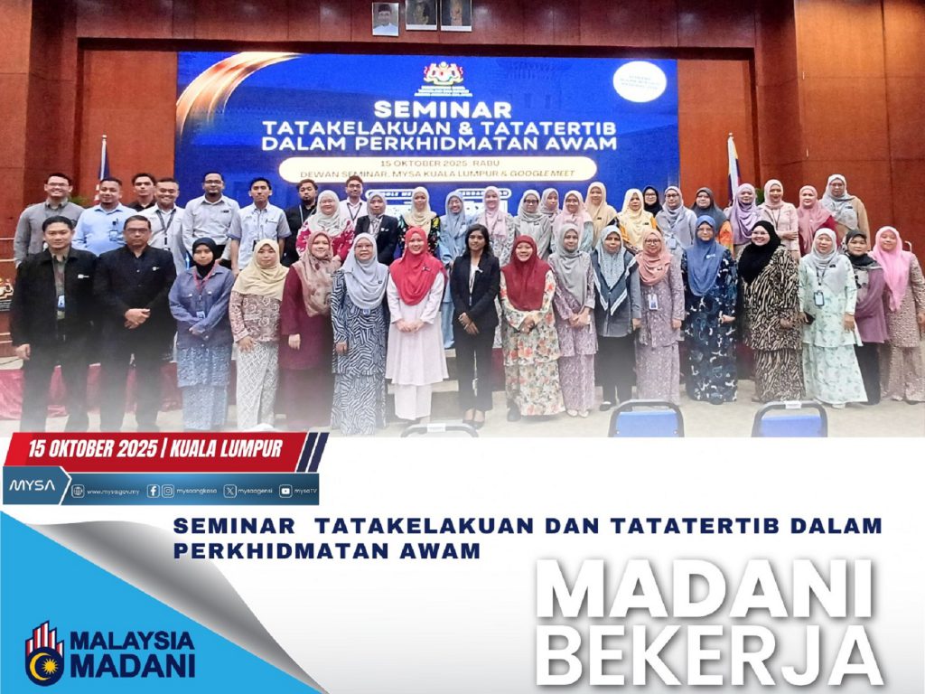 SEMINAR TATAKELAKUAN DAN TATATERTIB DALAM PERKHIDMATAN AWAM BERSEMPENA BULAN INTEGRITI PADA 15 OKTOBER 2025