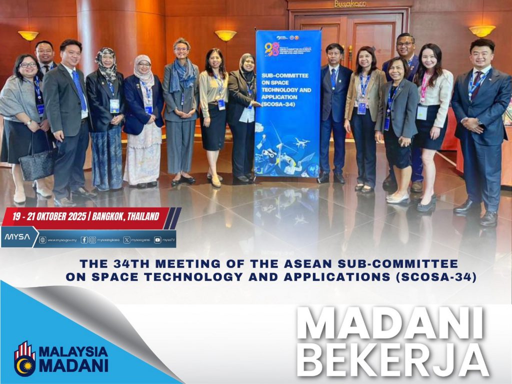 THE 34TH MEETING OF THE ASEAN SUB-COMMITTEE ON SPACE TECHNOLOGY AND APPLICATIONS (SCOSA-34) PADA 19-21 OKTOBER 2025