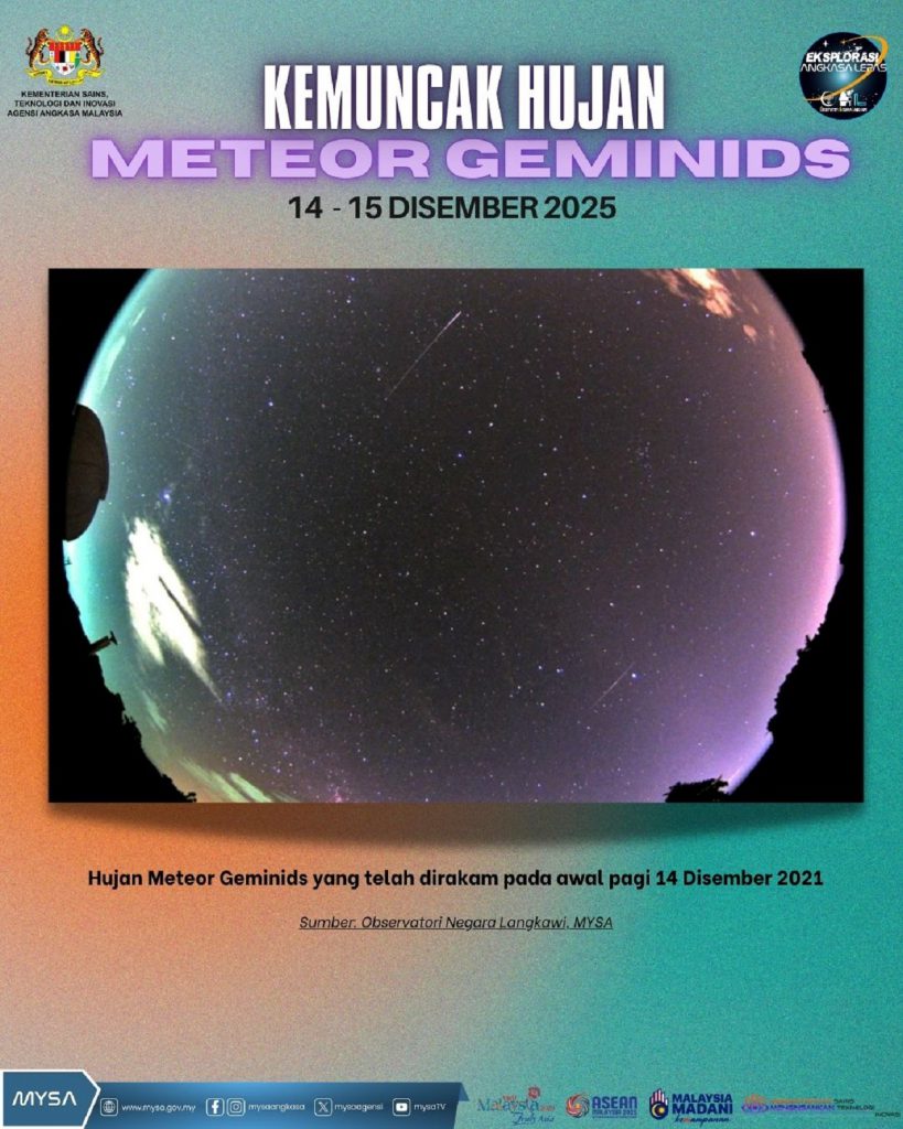 TM B KEMUNCAK HUJAN METEOR GEMINIDS 14 - 15 DISEMBER 2025