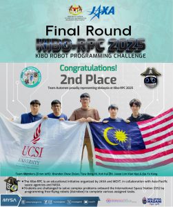 TAHNIAH! MALAYSIA MENANG TEMPAT KEDUA PERTANDINGAN AKHIR KIBO-RPC 2025 PERINGKAT ANTARABANGSA