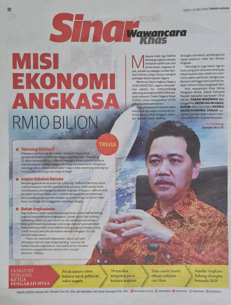 SINAR WAWANCARA KHAS - MISI EKONOMI ANGKASA | 23 MEI 2026
