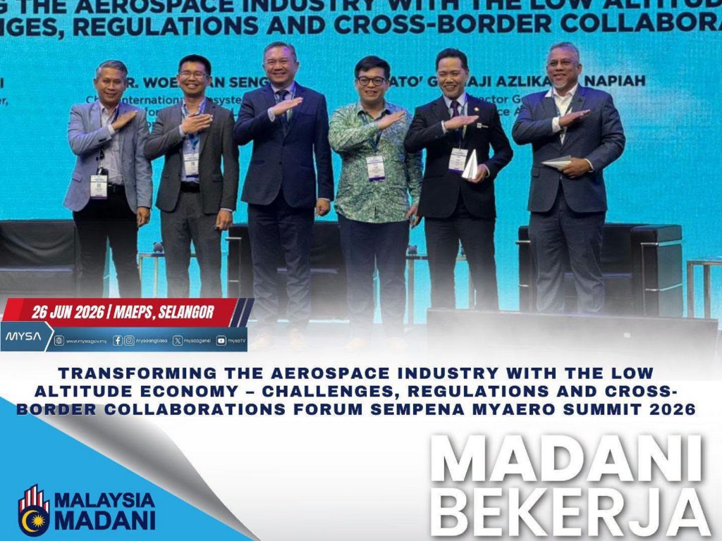 TRANSFORMING THE AEROSPACE INDUSTRY WITH LOW ALTITUDE ECONOMY - CHALLENGES, REGULATIONS AND CROSS-BORDER COLLABORATIONS FORUM SEMPENA MYAERO SUMMIT 2026 PADA 26 JUN 2026