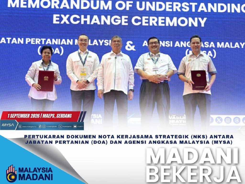 PERTUKARAN DOKUMEN NOTA KERJASAMA STRATEGIK (NKS) ANTARA JABATAN PERTANIAN (DOA) DAN MYSA PADA 1 SEPTEMBER 2026